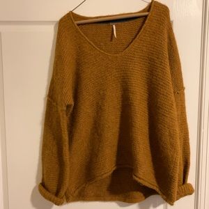 Free people cotton/alpaca sweater